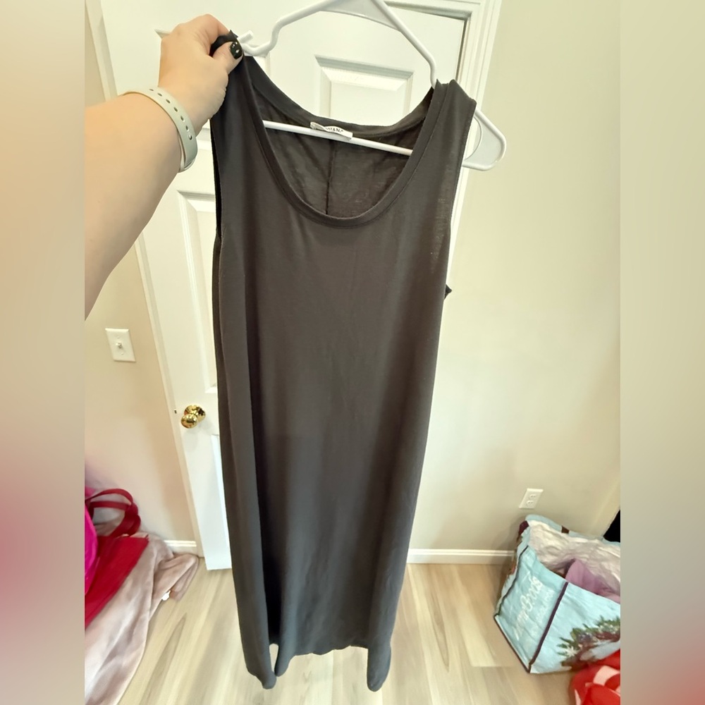 Zenana Outfitters Charcoal Sleeveless Maxi Dress
